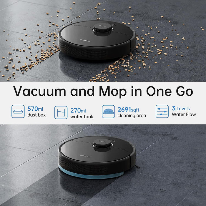 Dreame D10 Plus Robot Vacuum Cleaner and Mop with 2.5L Self Emptying  Station, LiDAR Navigation Obstacle Detection Editable Map, Suction 4000Pa,  170m Runtime, WiFi/APP/Alexa, Brighten White