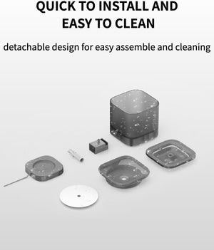 PETKIT Cat Water Fountain for Drinking, EVERSWEET SOLO SE -- Grey