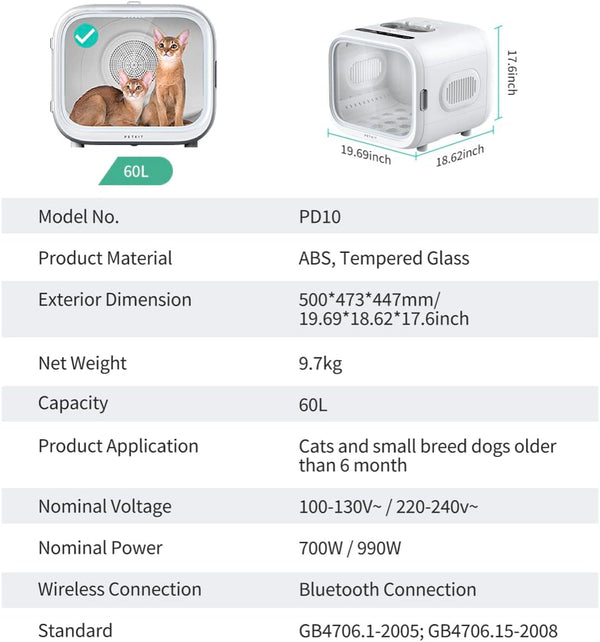 PETKIT Pet Hair Dryer for Cats and Dogs