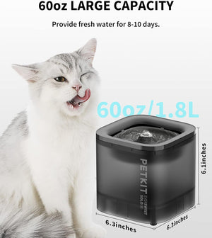 PETKIT Cat Water Fountain for Drinking, EVERSWEET SOLO SE -- Grey