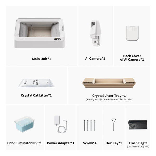 PETKIT Purobot Crystal Litter Self Cleaning Cat Litter Tray